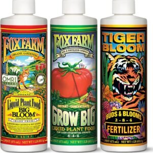 FoxFarm Soil Liquid Trio Pack – Big Bloom, Grow Big, Tiger Bloom Fertilizers Supports Vigorous Plant Growth, Bud Development & Abundant Fruit – Complete Liquid Plant Food Set – 3 Pint Bottles FoxFarm Soil Liquid Trio Pack – Big Bloom, Grow Big, Tiger Bloom Fertilizers Supports Vigorous Plant Growth, Bud Development & Abundant Fruit – Complete Liquid Plant Food Set – 3 Pint Bottles