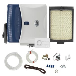 AprilAire 720MKZ Whole-House Fan-Powered Evaporative Humidifier – 21 GPD, Water Saving, Manual Control, Installation Kit, for up to 6,250 Sq. Ft., Part of the AprilAire Healthy Air System AprilAire 720MKZ Whole-House Fan-Powered Evaporative Humidifier – 21 GPD, Water Saving, Manual Control, Installation Kit, for up to 6,250 Sq. Ft., Part of the AprilAire Healthy Air System