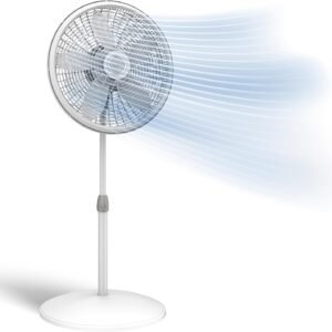 Lasko Oscillating Pedestal Fan – Lasko Fan with Adjustable Height and 3 Cooling Speeds, Portable, 18″, White, 1820 Lasko Oscillating Pedestal Fan – Lasko Fan with Adjustable Height and 3 Cooling Speeds, Portable, 18″, White, 1820