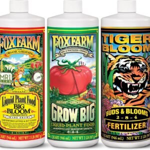 FoxFarm Soil Liquid Trio Pack – Big Bloom, Grow Big, Tiger Bloom Fertilizers Supports Vigorous Plant Growth, Bud Development & Abundant Fruit – Complete Liquid Plant Food Set – 3 Quart Bottles FoxFarm Soil Liquid Trio Pack – Big Bloom, Grow Big, Tiger Bloom Fertilizers Supports Vigorous Plant Growth, Bud Development & Abundant Fruit – Complete Liquid Plant Food Set – 3 Quart Bottles