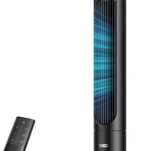 DREO Tower Fan for Bedroom, 90° Oscillating Standing Fans for Room with 4 Speeds, 3 Modes, 28dB Quiet for Sleep, 26ft/s Velocity, 8H Timer, Remote, Living Room, Office, Home, Black DREO Tower Fan for Bedroom, 90° Oscillating Standing Fans for Room with 4 Speeds, 3 Modes, 28dB Quiet for Sleep, 26ft/s Velocity, 8H Timer, Remote, Living Room, Office, Home, Black