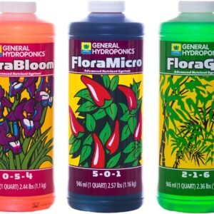 General Hydroponics Flora Series: FloraMicro, FloraBloom, FloraGro – 3-Part Hydroponic Nutrient System, 1 qt. Bottles General Hydroponics Flora Series: FloraMicro, FloraBloom, FloraGro – 3-Part Hydroponic Nutrient System, 1 qt. Bottles