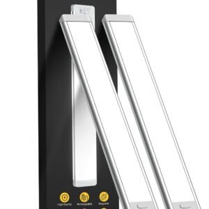 MCGOR 10inch Under Cabinet Lighting, 2 Pack Rechargeable Motion Sensor Light Indoor, 5 Levels Dimmable Magnetic Closet Lights, Wireless Under Counter Lights for Kitchen, Stairs MCGOR 10inch Under Cabinet Lighting, 2 Pack Rechargeable Motion Sensor Light Indoor, 5 Levels Dimmable Magnetic Closet Lights, Wireless Under Counter Lights for Kitchen, Stairs