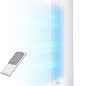 DREO Tower Fan for Bedroom, 2026 Upgraded DC Motor, 28ft/s High Velocity, 20dB Ultra Quiet Standing Fan, 8 Speeds 4 Modes, 90° Oscillating Bladeless Fan for Indoors, Floor Fans with Remote, White DREO Tower Fan for Bedroom, 2026 Upgraded DC Motor, 28ft/s High Velocity, 20dB Ultra Quiet Standing Fan, 8 Speeds 4 Modes, 90° Oscillating Bladeless Fan for Indoors, Floor Fans with Remote, White