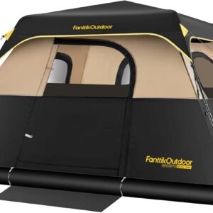 FanttikOutdoor Camping Tent 4/6/8/10 Person Instant Cabin Tent Setup in 60 Seconds with Rainfly & Windproof Portable with Carry Bag for Family Camping & Hiking FanttikOutdoor Camping Tent 4/6/8/10 Person Instant Cabin Tent Setup in 60 Seconds with Rainfly & Windproof Portable with Carry Bag for Family Camping & Hiking