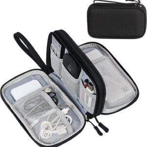FYY Electronic Organizer, Travel Cable Organizer Bag Pouch Electronic Accessories Carry Case Portable Waterproof Double Layers Storage Bag for Cable, Cord, Charger, Phone, Earphone, Medium, Black FYY Electronic Organizer, Travel Cable Organizer Bag Pouch Electronic Accessories Carry Case Portable Waterproof Double Layers Storage Bag for Cable, Cord, Charger, Phone, Earphone, Medium, Black