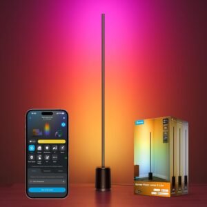 Govee Floor Lamp 3 Lite, Smart RGBIC LED Corner Lamp Compatible with Alexa, SmartThings, Matter, 1400lm Dimmable Color Changing Tall Standing Light with Music Sync for Living Room Bedroom Gaming Room Govee Floor Lamp 3 Lite, Smart RGBIC LED Corner Lamp Compatible with Alexa, SmartThings, Matter, 1400lm Dimmable Color Changing Tall Standing Light with Music Sync for Living Room Bedroom Gaming Room