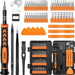 JOREST 59Pcs Small Precision Screwdriver Set with Torx T5, T6, T8, Mini Repair Tool Kit for Macbook, Computer, Laptop, iPhone, PS4 PS5, Xbox, Switch, Eyeglasses, Watch, PC, Ring Doorbell, Electronic JOREST 59Pcs Small Precision Screwdriver Set with Torx T5, T6, T8, Mini Repair Tool Kit for Macbook, Computer, Laptop, iPhone, PS4 PS5, Xbox, Switch, Eyeglasses, Watch, PC, Ring Doorbell, Electronic