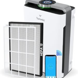 Turonic PH950 Air Purifier and Humidifier Combo for Large Rooms – HEPA | UV, Ionizer, PM2.5 Sensor, Cold Catalyst – Air Purifier for Home Pets, 8 Speeds, App Control, Remote, Humidification Turonic PH950 Air Purifier and Humidifier Combo for Large Rooms – HEPA | UV, Ionizer, PM2.5 Sensor, Cold Catalyst – Air Purifier for Home Pets, 8 Speeds, App Control, Remote, Humidification