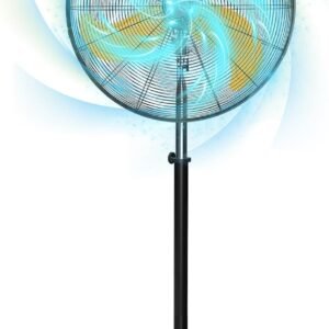 Pro 30 Inch Industrial Pedestal Fan, 9500 CFM High Velocity Air Circulator, 3-Speed Heavy Duty Metal Standing Fan with Oscillation & Wheels for Warehouse, Garage, Shop, Patio – UL Listed Pro 30 Inch Industrial Pedestal Fan, 9500 CFM High Velocity Air Circulator, 3-Speed Heavy Duty Metal Standing Fan with Oscillation & Wheels for Warehouse, Garage, Shop, Patio – UL Listed