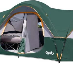 UNP Camping Tent 10-Person-Family Tents, Parties, Music Festival Tent, Big, Easy Up, 5 Large Mesh Windows, Double Layer, 2 Room, Waterproof, Weather Resistant, 18ft x 9ft x78in UNP Camping Tent 10-Person-Family Tents, Parties, Music Festival Tent, Big, Easy Up, 5 Large Mesh Windows, Double Layer, 2 Room, Waterproof, Weather Resistant, 18ft x 9ft x78in