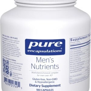 Pure Encapsulations Men’s Nutrients – Multivitamin Mineral Supplement to Support Energy, Endurance & Stamina in Men Over 40* – Vitamin D & Vitamin C – Gluten-Free & Non-GMO – 180 Capsules Pure Encapsulations Men’s Nutrients – Multivitamin Mineral Supplement to Support Energy, Endurance & Stamina in Men Over 40* – Vitamin D & Vitamin C – Gluten-Free & Non-GMO – 180 Capsules