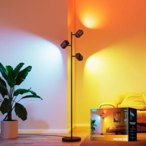 Govee Tree Floor Lamp with 3 Rotatable Lights, Compatible with Matter | LuminBlend Technology, Standing Lamp with 64 Dynamic Scenes, Music Sync, Smart Floor Lamp for Living Room, Bedroom, Office Govee Tree Floor Lamp with 3 Rotatable Lights, Compatible with Matter | LuminBlend Technology, Standing Lamp with 64 Dynamic Scenes, Music Sync, Smart Floor Lamp for Living Room, Bedroom, Office