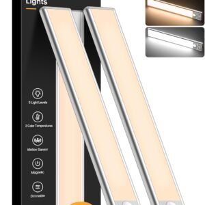 Gritin 10.2inch Under Cabinet Lighting Rechargeable 2 Pack | 3 Color Temps & 5 Brightness,Super Bright,4 Modes,Motion Sensor,Long Lasting – Easy Installation Magnetic Under Closet Lights Gritin 10.2inch Under Cabinet Lighting Rechargeable 2 Pack | 3 Color Temps & 5 Brightness,Super Bright,4 Modes,Motion Sensor,Long Lasting – Easy Installation Magnetic Under Closet Lights