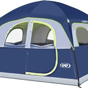 UNP 6 Person Tents for Camping Waterproof Family Cabin Tent with Rainfly | Easy Setup Windproof Double Layer Camping Tent with 1 Mesh Door & 5 Large Mesh Windows 10’X9’X78in(H) UNP 6 Person Tents for Camping Waterproof Family Cabin Tent with Rainfly | Easy Setup Windproof Double Layer Camping Tent with 1 Mesh Door & 5 Large Mesh Windows 10’X9’X78in(H)