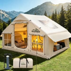 Inflatable Tent with Skylight, Quick Setup Blow Up Tents with Pump, Hot Tent with Stove Jack, Waterproof Oxford Inflatable House for Camping, Air Glamping Tents for Camping Adult Inflatable Tent with Skylight, Quick Setup Blow Up Tents with Pump, Hot Tent with Stove Jack, Waterproof Oxford Inflatable House for Camping, Air Glamping Tents for Camping Adult