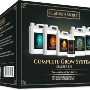 Humboldts Secret Starter Kit Pack | Indoor and Outdoor Plant Fertilizer and Hydroponic Nutrients | Base A & B, CalMag and Iron, Golden Tree, Flower Stacker, Plant Enzymes | Complete Garden System Humboldts Secret Starter Kit Pack | Indoor and Outdoor Plant Fertilizer and Hydroponic Nutrients | Base A & B, CalMag and Iron, Golden Tree, Flower Stacker, Plant Enzymes | Complete Garden System
