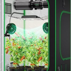 VIVOSUN S448 4×4 Grow Tent 48″x48″x80″ Mylar Tent for Indoor Plants | Easy View Window,Heavy-Duty Zippers,100% Reflective Mylar Interior, Robust Steel Frame,Removable Floor Tray VIVOSUN S448 4×4 Grow Tent 48″x48″x80″ Mylar Tent for Indoor Plants | Easy View Window,Heavy-Duty Zippers,100% Reflective Mylar Interior, Robust Steel Frame,Removable Floor Tray