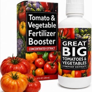 Great Big Tomatoes and Vegetables Liquid Fertilizer Booster – Organic Soil Conditioner, Liquid Compost Extract with Humic Acid, Fertilizer Activator for Big Vegetable Yields, 70 Minerals – 32 Ounce Great Big Tomatoes and Vegetables Liquid Fertilizer Booster – Organic Soil Conditioner, Liquid Compost Extract with Humic Acid, Fertilizer Activator for Big Vegetable Yields, 70 Minerals – 32 Ounce