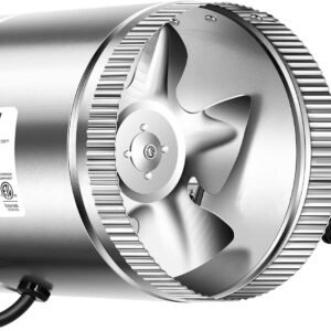 VIVOSUN 6 Inch Inline Duct Fan 240 CFM, HVAC Exhaust Ventilation Fan with Low Noise for Basements, Bathrooms, Kitchens and Attics, Silver VIVOSUN 6 Inch Inline Duct Fan 240 CFM, HVAC Exhaust Ventilation Fan with Low Noise for Basements, Bathrooms, Kitchens and Attics, Silver