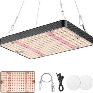Grow Lights (1 Pack), Hanging Grow Lights for Indoor Plants, 200W UV-IR Full Spectrum Led Grow Light for Seedling Veg and Bloom Grow Lights (1 Pack), Hanging Grow Lights for Indoor Plants, 200W UV-IR Full Spectrum Led Grow Light for Seedling Veg and Bloom