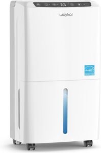Waykar 34 Pints 2025 Most Efficient Energy Star Dehumidifier for Home & Basement, Ideal for Spaces up to 2,000 Sq. Ft. with Auto or Manual Drainage, 0.62-Gallon Water Tank