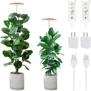 yadoker Plant Grow Light, LED Growing Light Full Spectrum for Indoor Plants,Height Adjustable, Automatic Timer, 5V Low Safe Voltage,Idea for Large Plant Light yadoker Plant Grow Light, LED Growing Light Full Spectrum for Indoor Plants,Height Adjustable, Automatic Timer, 5V Low Safe Voltage,Idea for Large Plant Light