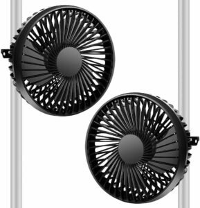 5” Grow Tent Clip Two Fans with Adjustable Clamp, 3-Speed Strong Quiet Airflow, Compatible with Timer Thermostat & Smart Plug for Plant Greenhouse Seedling Hydroponics Circulation Cooling