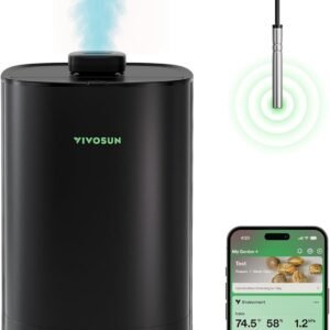 VIVOSUN AeroStream H05 Intelligent Wi-Fi Humidifier, 1.32 Gal / 5 L Humidifier with Temp & Humidity Probe, Smart Remote Control, Designed for Growers VIVOSUN AeroStream H05 Intelligent Wi-Fi Humidifier, 1.32 Gal / 5 L Humidifier with Temp & Humidity Probe, Smart Remote Control, Designed for Growers