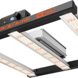 Spider Farmer SE1500 150W LED Grow Light, 2x2ft Coverage, App & Digital Dimming Control, Full Spectrum Bar Style Grow Light for Indoor Plants Spider Farmer SE1500 150W LED Grow Light, 2x2ft Coverage, App & Digital Dimming Control, Full Spectrum Bar Style Grow Light for Indoor Plants
