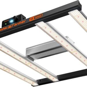 Spider Farmer SE3000 LED Grow Light, 300W Dimmable Full Spectrum, 3x3ft Coverage, App Control & Dimming Daisy Chain Bar Style Grow Lamp for Indoor Plants