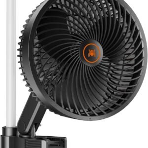 Spider Farmer New Grow Tent Clip Fan 6″, EC Motor, Custom 10 Dynamic Wind Speeds and 10-Level Oscillation, Weatherproof IP-54, Powerful Airflow but Quiet for Hydroponics Circulation Cooling