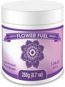 Bloom Booster and Yield Enhancer for Plants – Big, Heavy, Healthy Harvests, for Use in Soil and Hydroponics – Concentrated Phosphorus and Potassium – Flower Fuel 1-34-32, 250g