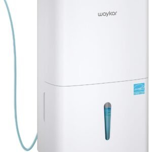 Waykar 150 Pints 2025 Energy Star Dehumidifier with Pump for Spaces up to 7,000 Sq. Ft. at Commercial and Industrial Large Room, Warehouse, Home, Basement, with Drain Hose, Auto Defrost, Self-Drying