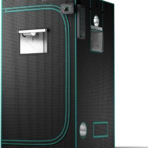 MARS HYDRO 3.3×3.3 Advanced Grow Tent, 39″x39″x71″ High Reflective Mylar 1680D for Hydroponics Indoor Plant Growing, with Observation Window,Floor Tray and Smooth Zipper for TS1000/FC3000/FC-E3000