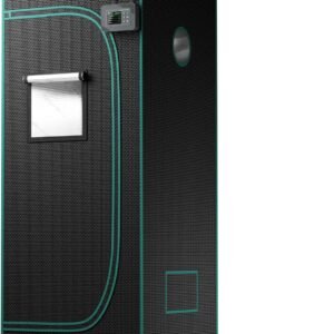 MARS HYDRO 2.3×2.3 Advanced Grow Tent, 27″x27″x63″ High Reflective Mylar 1680D for Hydroponics Indoor Plant Growing, with Observation Window,Floor Tray and Smooth Zipper for TS600/SP150/TS1000