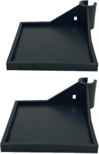 2 PCS Grow Tent Corner Shelf,16 mm Grow Tent Accessories | Black Grow Tent Shelves for Place The Hygrometer Camera and Planting Equipment(Black/2PCS)