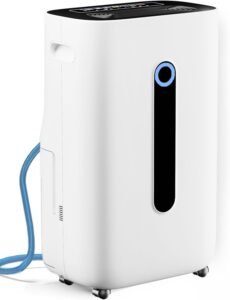 Ludatido 80 Pint/Day Dehumidifier for Basement & Whole Home | Covers 5,000 Sq.Ft,, Intelligent Humidistat, 24H Timer, Child Lock, Auto Defrost, Silent Operation, Includes Drain Hose