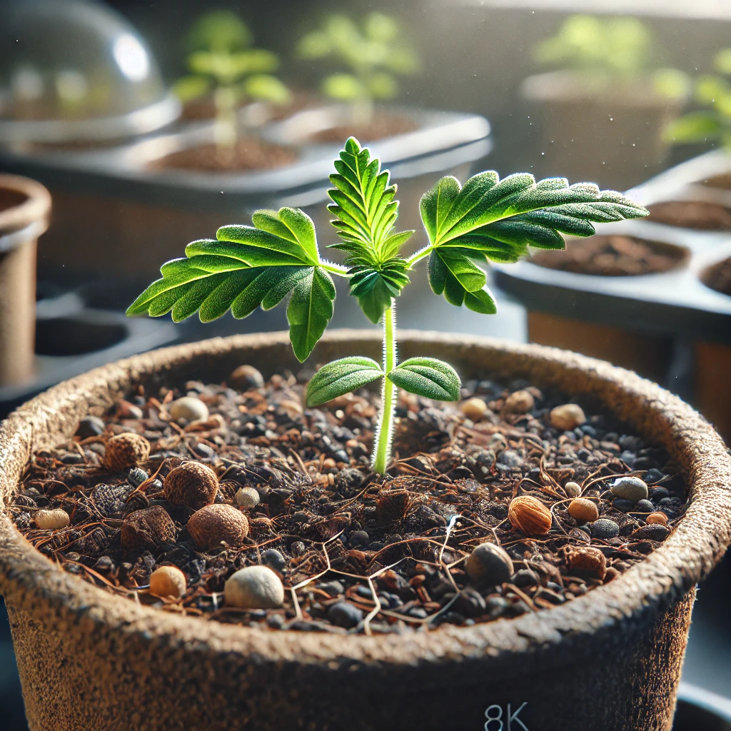 cannabis seedling soil