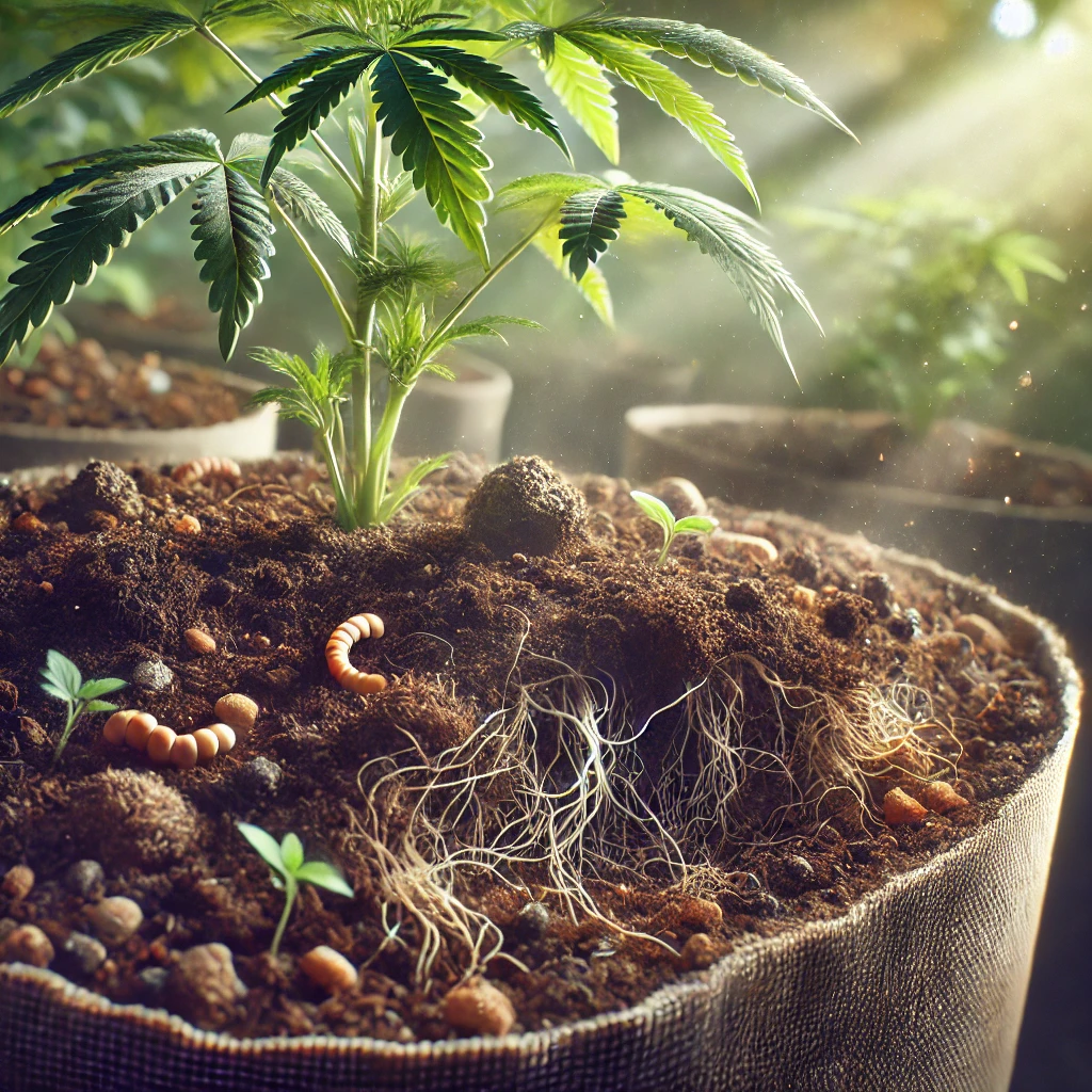 living soil for growing cannabis